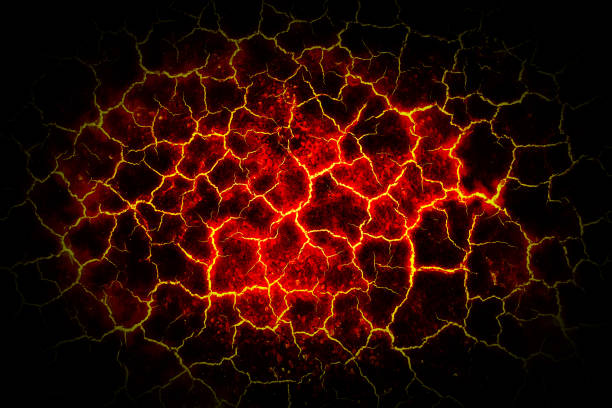 istock heat red cracked ground texture after eruption volcano 1161289514