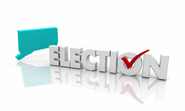 istock Connecticut CT Election Voting State Map Word 3d Illustration 1161291263