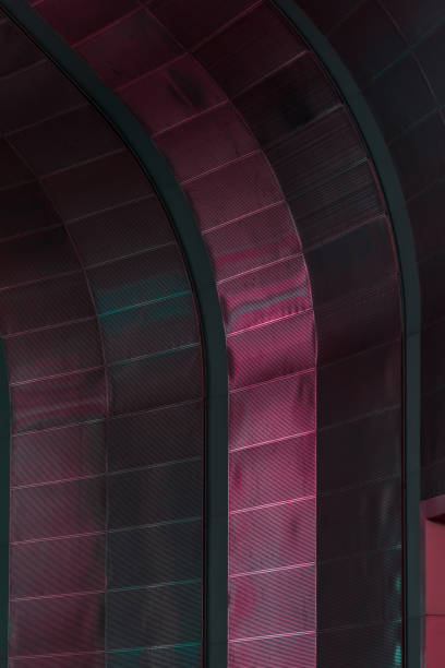 istock Abstract view of a building with colorful LED light reflection 1161292735
