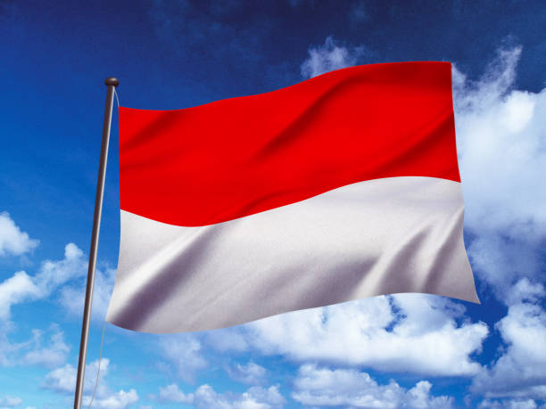 istock monaco flag fluttering in the wind,3D illustration 1161293953