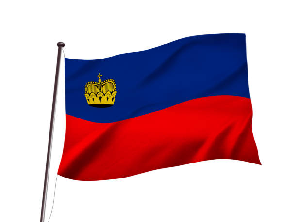 istock Liechtenstein flag fluttering in the wind,3D illustration 1161293995