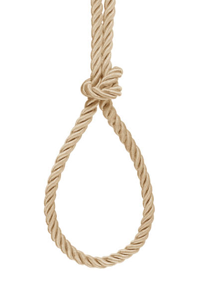istock hanging rope knot tied  isolated on white 1161294561