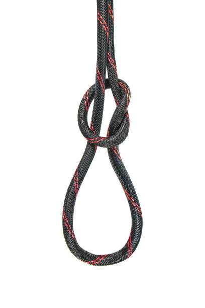 istock hanging rope knot tied  isolated on white 1161296726