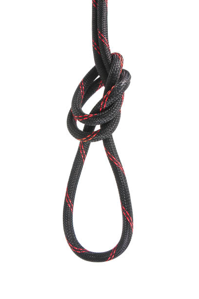 istock hanging rope knot tied  isolated on white 1161297793
