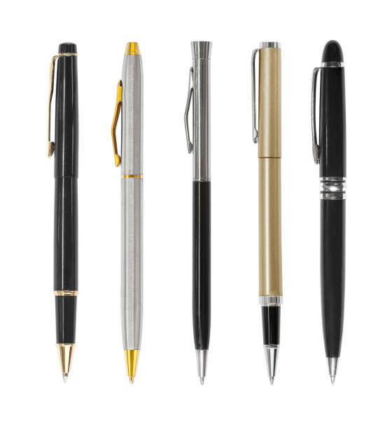 istock Set of pens isolated on white background 1161299069