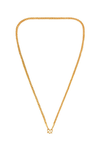 istock Gold Chain Jewelry. Isolated on White Background. 1161302955