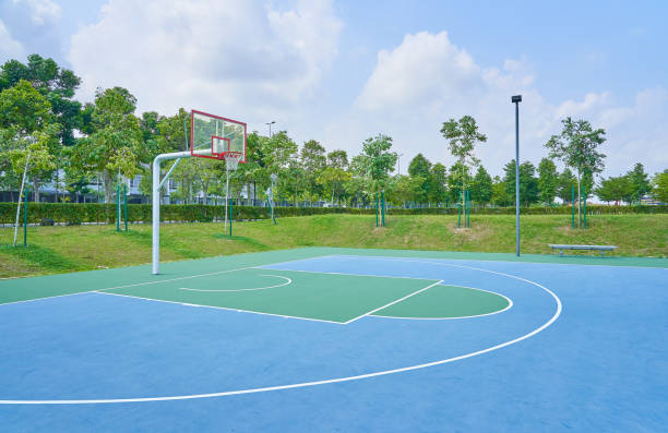 istock Outdoor open basketball court 1161312507