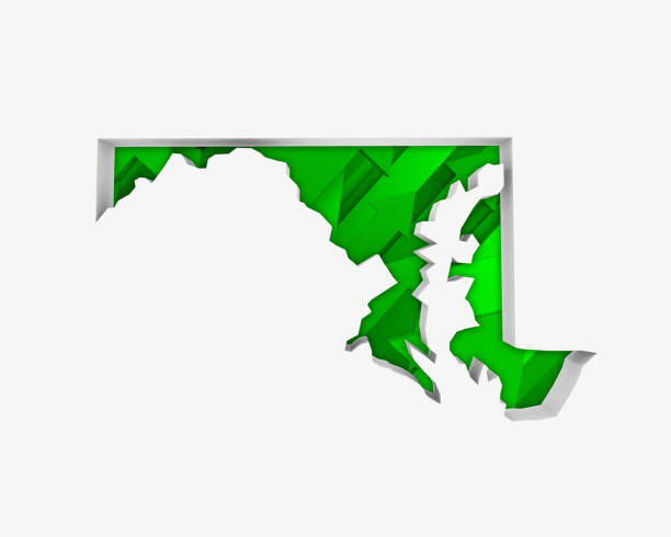 istock Maryland MD Arrows Map Growth Increase On Rise 3d Illustration 1161312510
