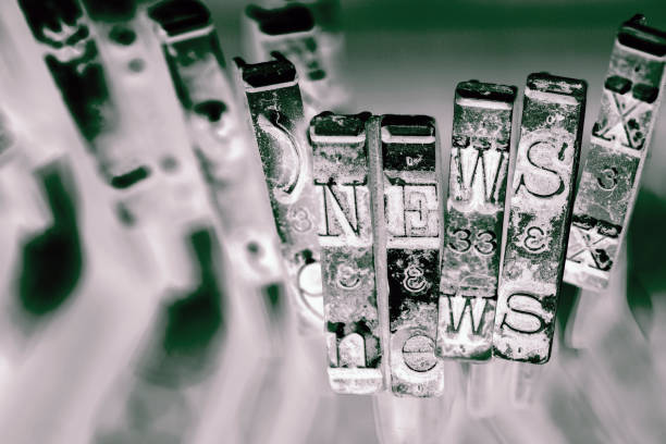 News on old typewriter's keys.