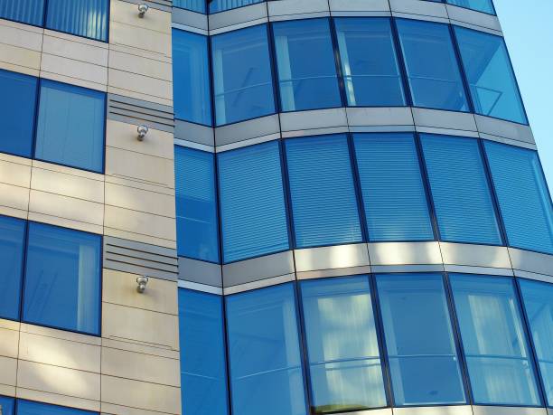 istock The windows of a modern building for offices. 1161318506