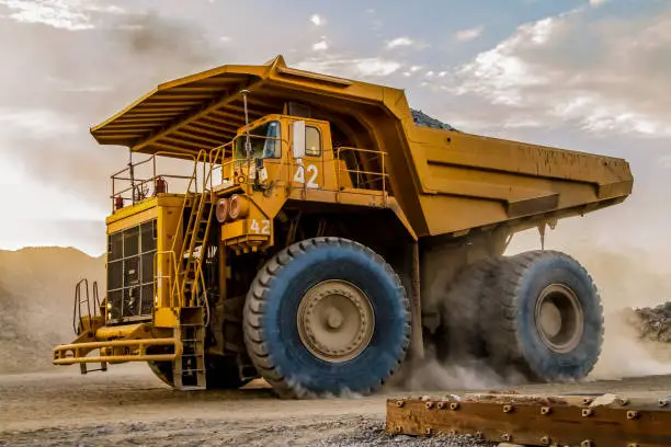 Platinum and Palladium Mining and processing, Dump Truck for transporting rocks