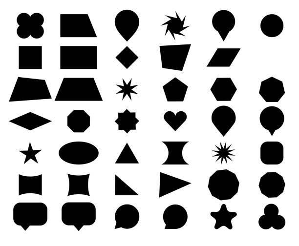 ilustraciones, imágenes clip art, dibujos animados e iconos de stock de conjunto de vectores de formas universales y geométricas y populares, colección - mathematics mathematical symbol preschool simplicity