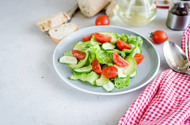 istock Salad with vegetables, greens and sesame 1161338975