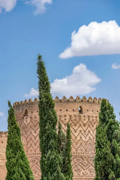 View of the ancient fortress of Karim Khan Citadel in the center of Shiraz, Fars Province of
Iran