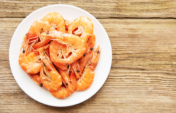 istock Shrimps served on a plate 1161341225
