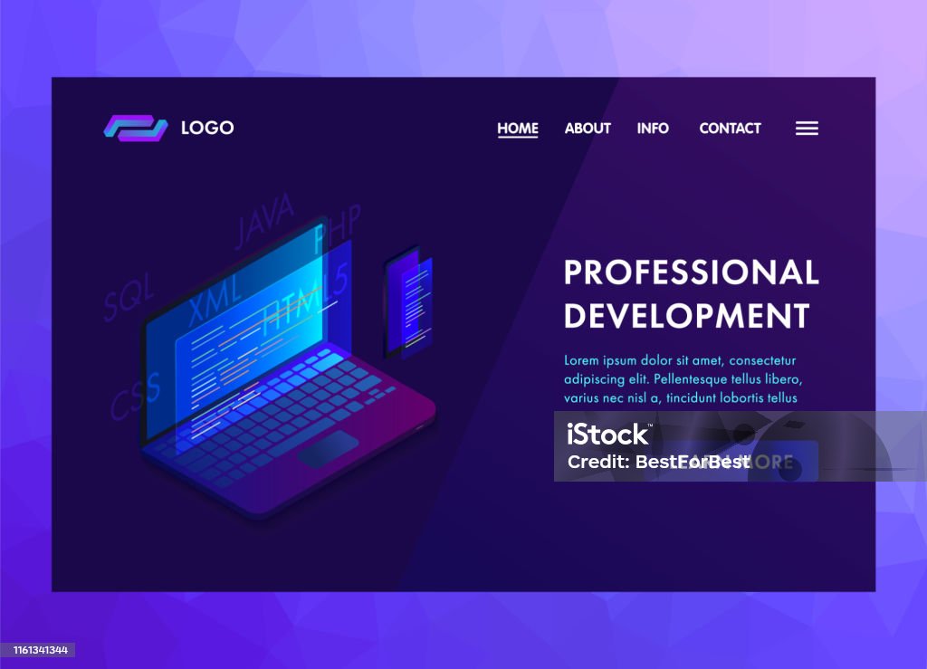 Development Software And Programming Vector Concept With Program Code ...