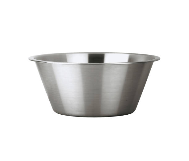 istock Stainless steel mixing bowl isolated on white background. 1161342682