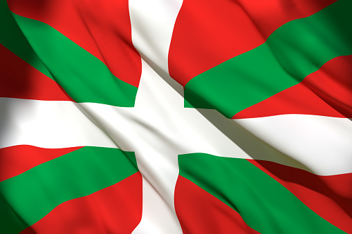 3d rendering of a Basque Country Spanish Community flag