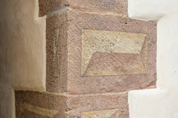 istock Corner stones painted as Bossensteine with a three-dimensional motif on a beautifully restored old house 1161345253
