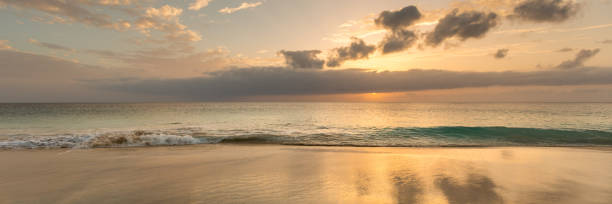 istock Beautiful sunset over ocean, panorama 1161347661