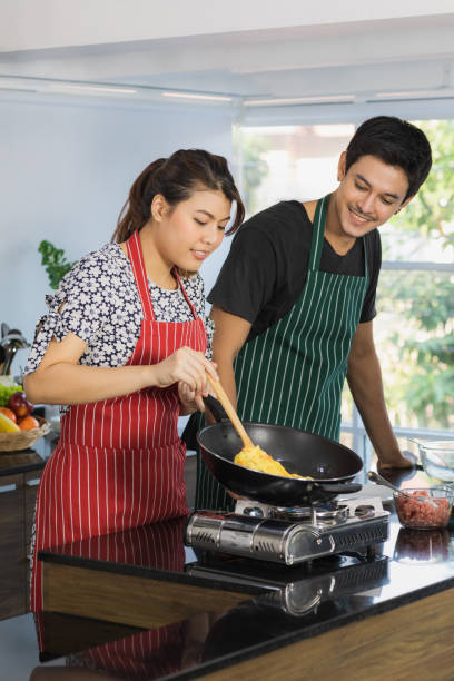 istock Asian couple at kitchen room 1161354717