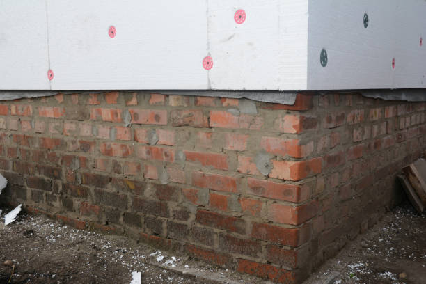 istock Insulation house wall with styrofoam insulation sheets for home energy saving. 1161356920