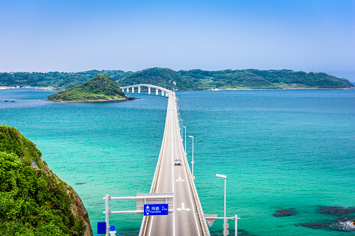 Tsunoshima Ohashi Bridge in Shimonoseki, Japan.
