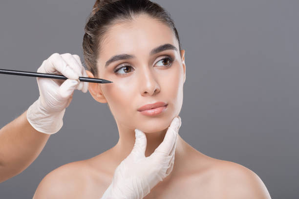 istock Young woman getting ready for face lifting 1161364972