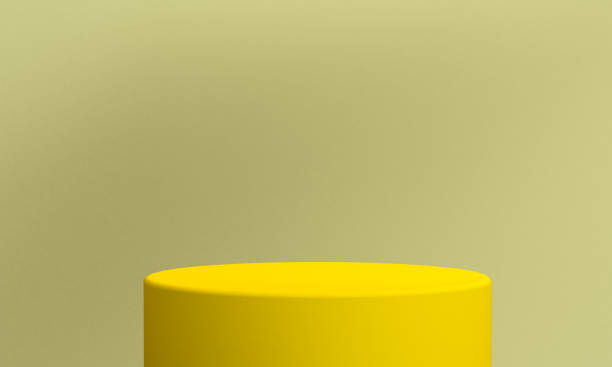 istock Geometric shape Minimalist abstract background, primitive geometrical figures, pastel colors, 3D render. 1161365546
