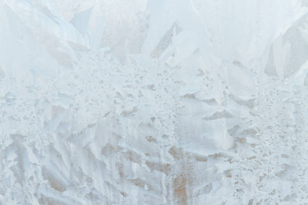 istock Frosty patterns on a frozen ice box in the early morning 1161366441