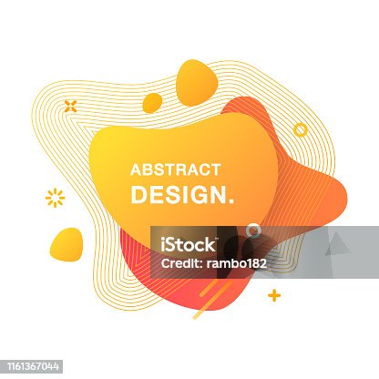 istock Abstract Modern Graphic Element. Abstract Gradient Liquid Shape. Fluid Vector Banners. 1161367044