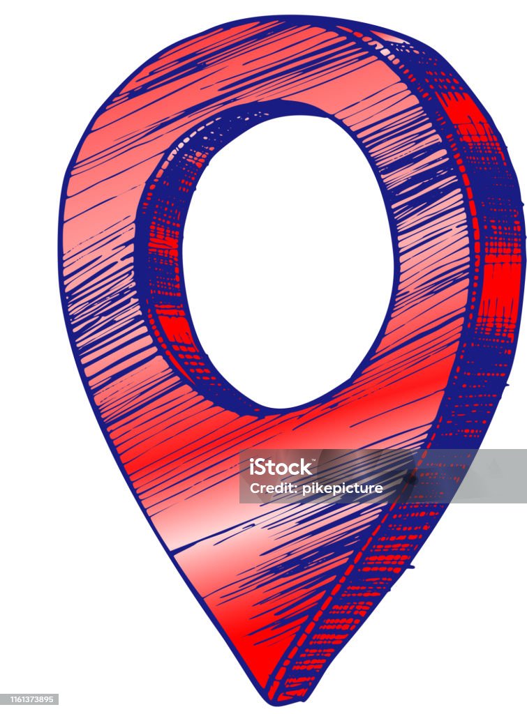 Color Gps Sign Color Navigation Map Pointer Gps Location Sign Vector Stock ...