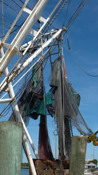 istock Nets on a fishing trawler 1161374168