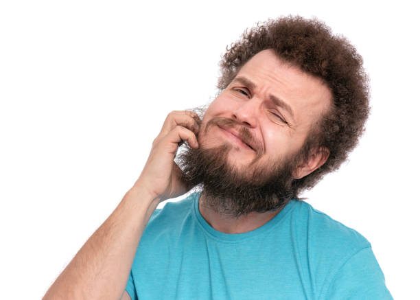 istock Crazy bearded man emotions and signs 1161374847