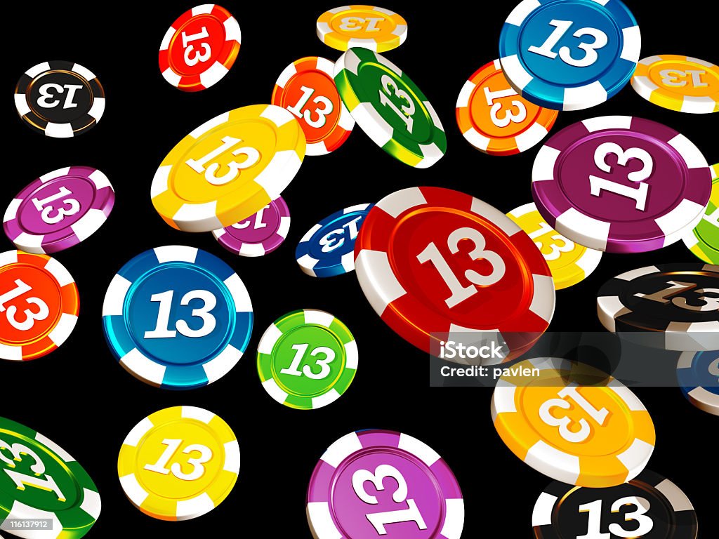 casino chips 3d rendering Luck Stock Photo