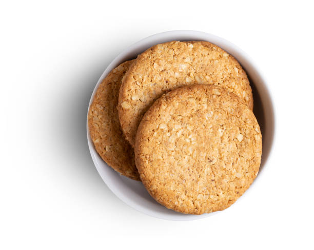 istock Cookies in white bowl with clipping path 1161379288
