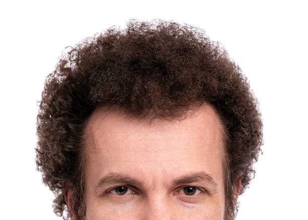 Curly Hair Of Male Head Stock Photo - Download Image Now - Permed Hair, Hair,  Males - iStock