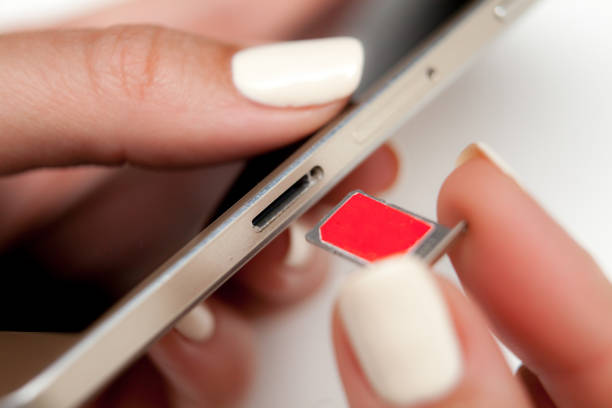 istock SIM card replacement in the phone 1161382231