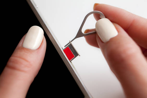 istock SIM card replacement in the phone 1161382441