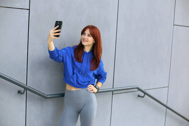 istock Beautiful woman taking a selfie 1161383309
