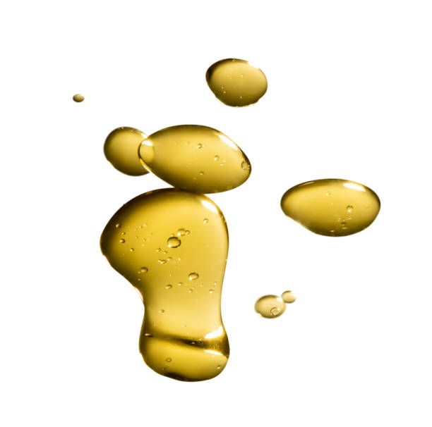 istock golden yellow bubble oil, abstract background 1161386595