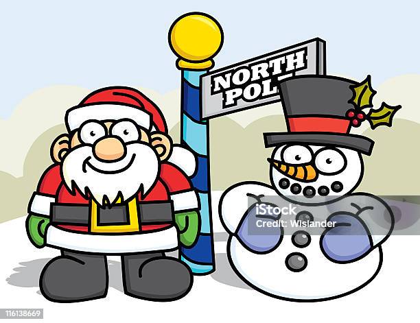 North Pole Duo Stock Illustration - Download Image Now - Belt, Boot, Buckle