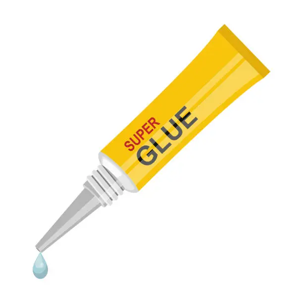 Vector illustration of Glue bottle vector design illustration isolated on white background