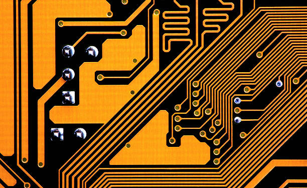 circuits of a computer stock photo