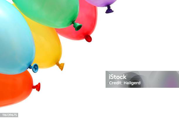 Balões - Fotografias de stock e mais imagens de Amarelo - Amarelo, Aniversário especial, Arte, Cultura e Espetáculo