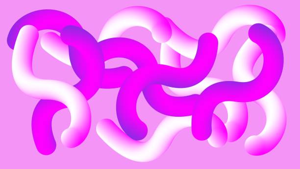 istock Purple 3d fluid design shapes in modern style on light background. Modern vector illustration, web page template. Abstract color background. Modern gradient cover. Pink wavy fluid shapes. 1161398668