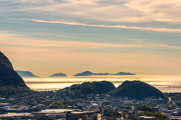 istock aerial view over Alesund 1161400886