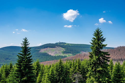Harz mountain landscape in Northern Germany