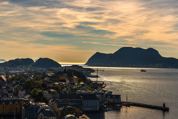 istock aerial view over Alesund 1161403597