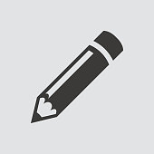 istock pencil icon isolated of flat style. 1161405325